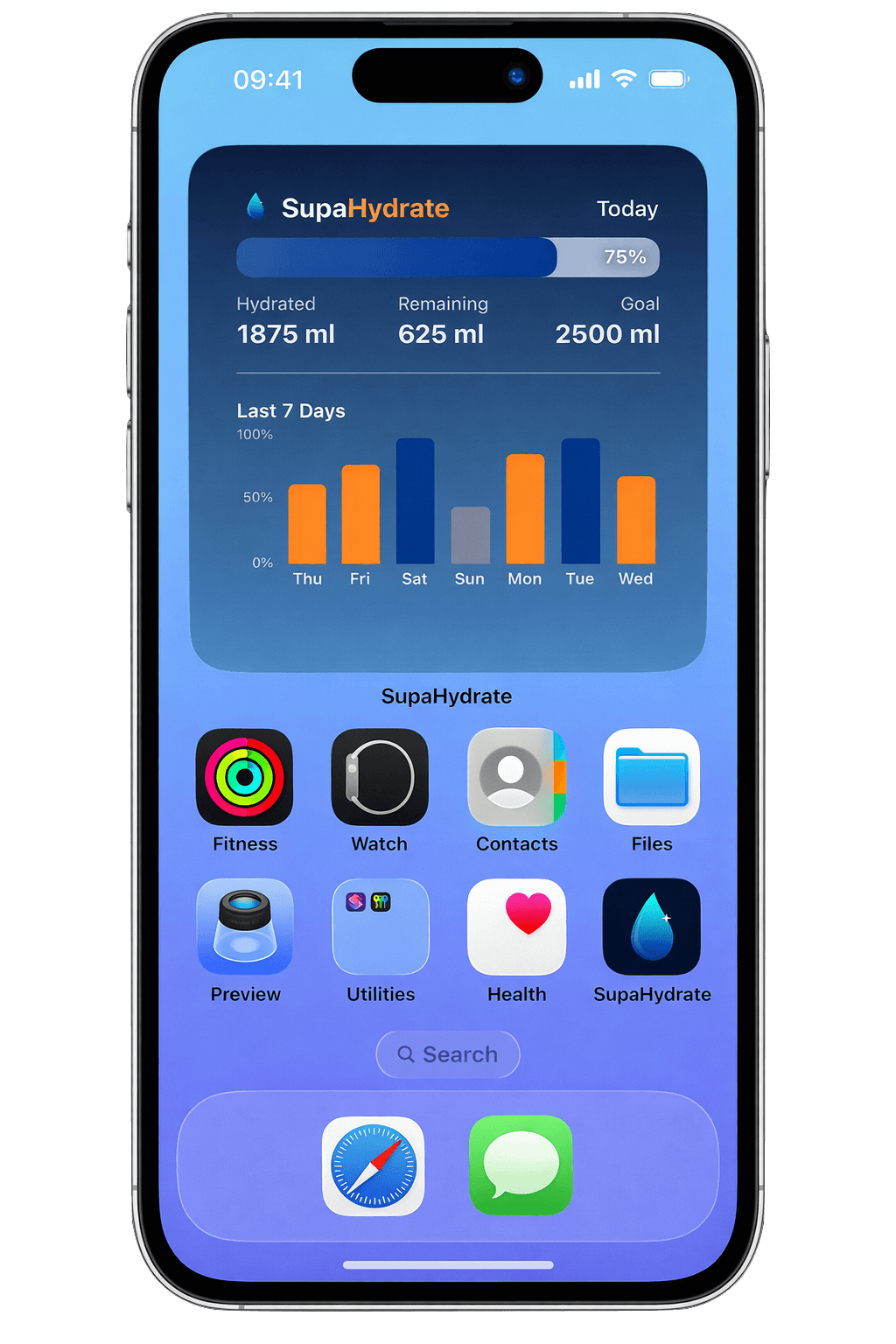 Large Widget on iPhone